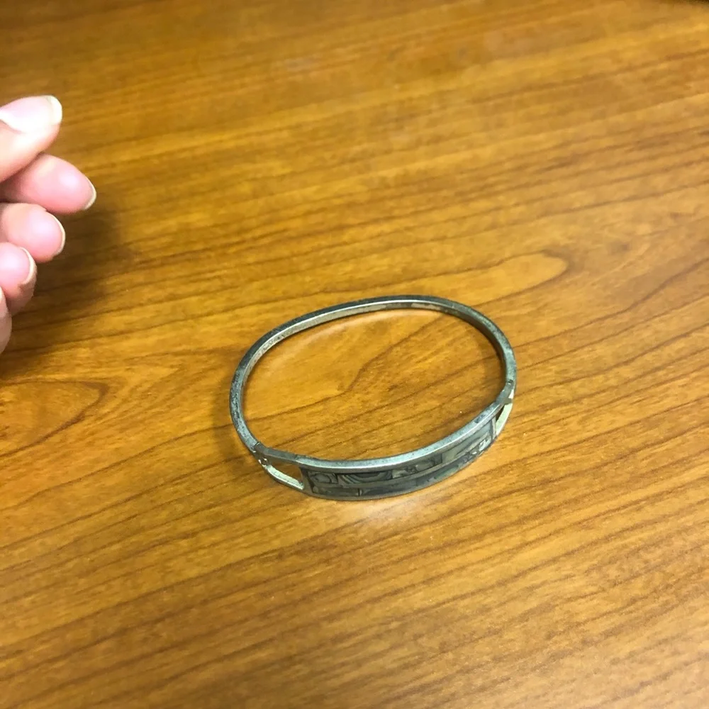 Vintage Mexican alpaca bracelet